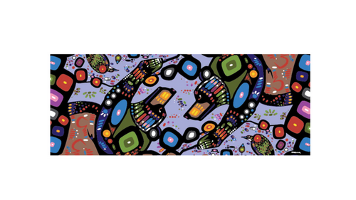 Bear indigenous art shawl by John Rombough Canada