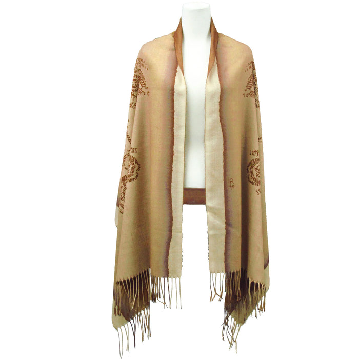 Bee-Lieve indigenous art shawl by Pat Bruderer Canada