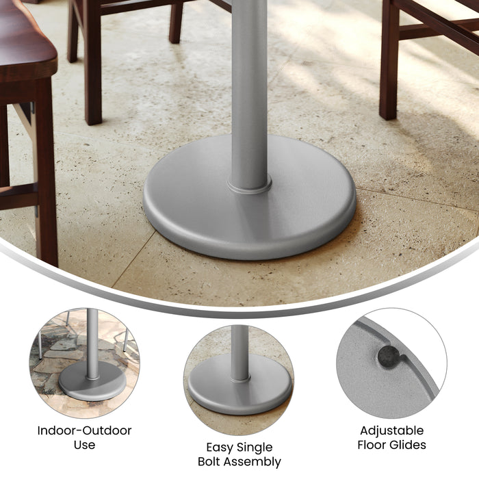 18" RD Silver Base w/ Column
