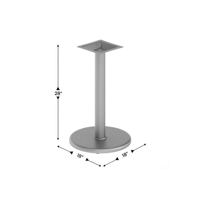 18" RD Silver Base w/ Column