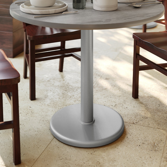 18" RD Silver Base w/ Column