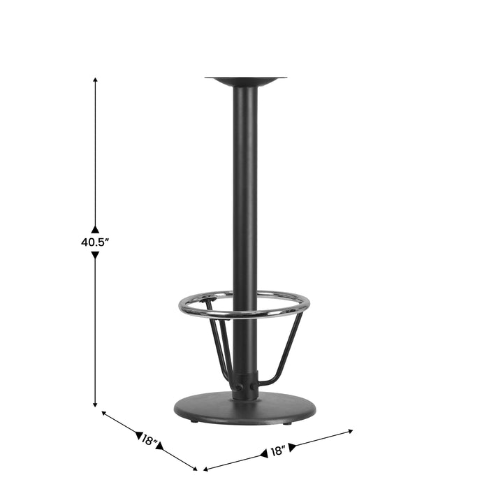 Black 18 RND Bar Height Base