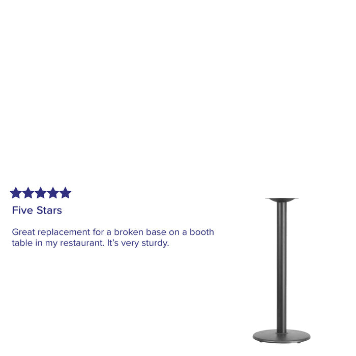 Black 18 RND Bar Height Base