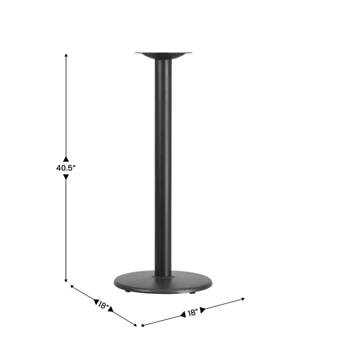 Black 18 RND Bar Height Base