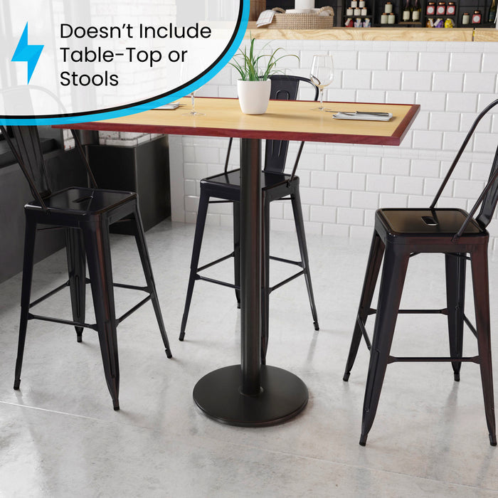 Black 18 RND Bar Height Base