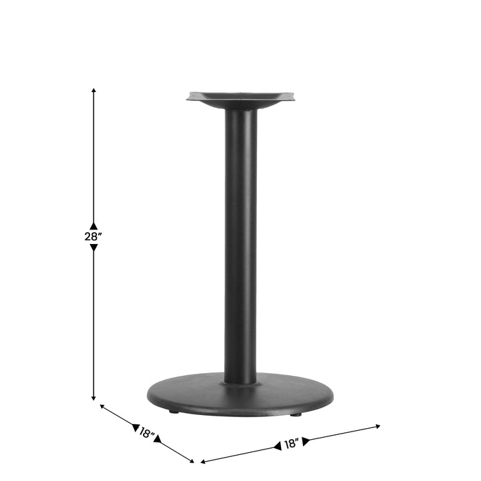 Black 18 RND Table Height Base