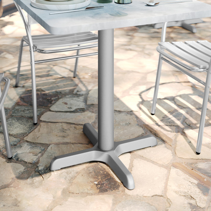 22x22 Silver X-Base w/ Column