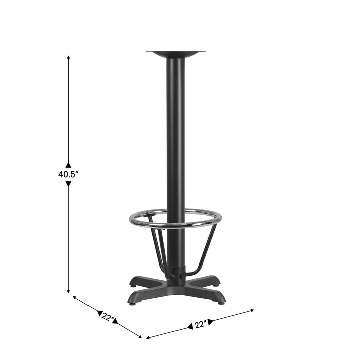 Black 22x22 Bar Height X-Base