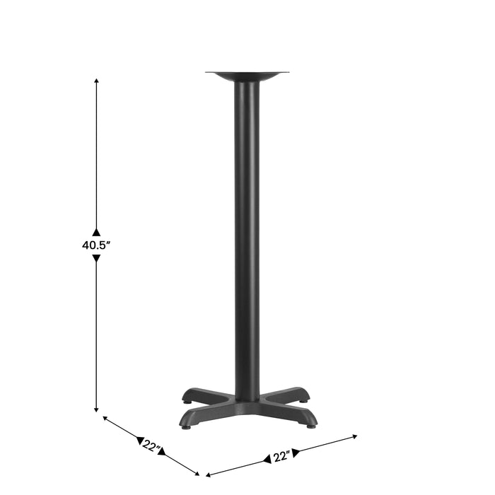Black 22x22 Bar Height X-Base