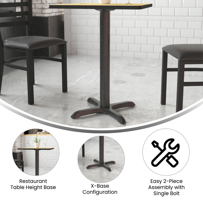 Black 22x22 Table HT X-Base