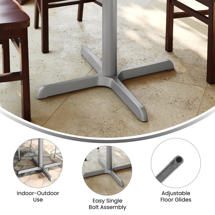 30x30 Silver X-Base w/ Column