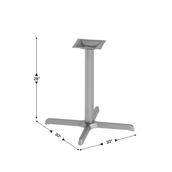 30x30 Silver X-Base w/ Column