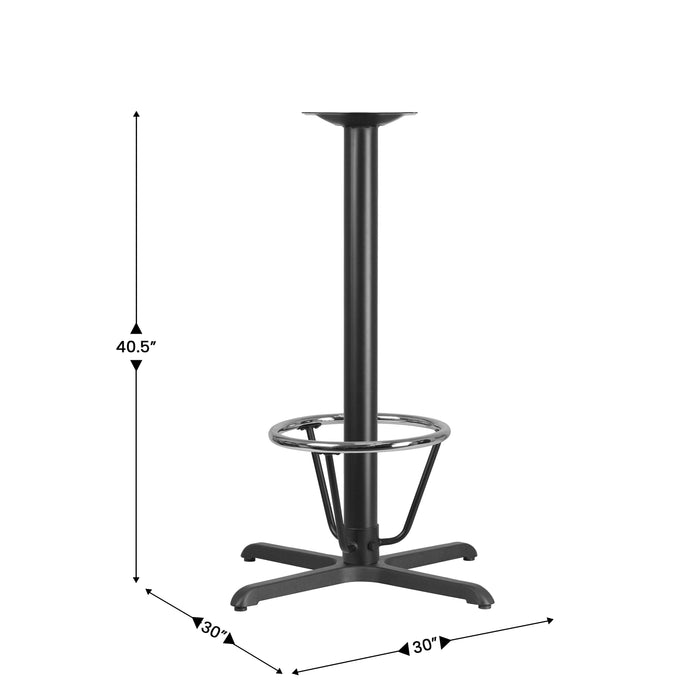 Black 30x30 Bar Height X-Base