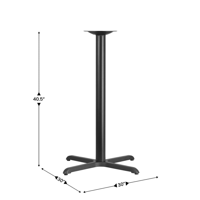 Black 30x30 Bar Height X-Base
