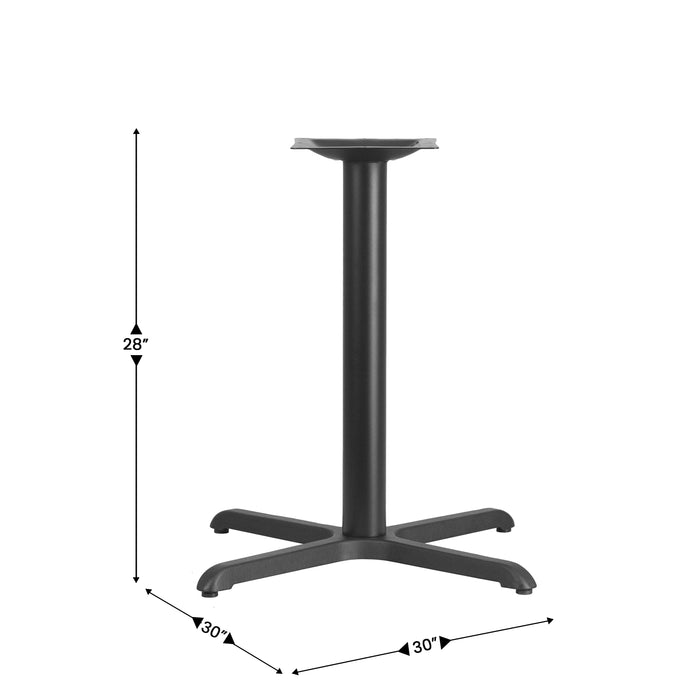 Black 30x30 Table HT X-Base