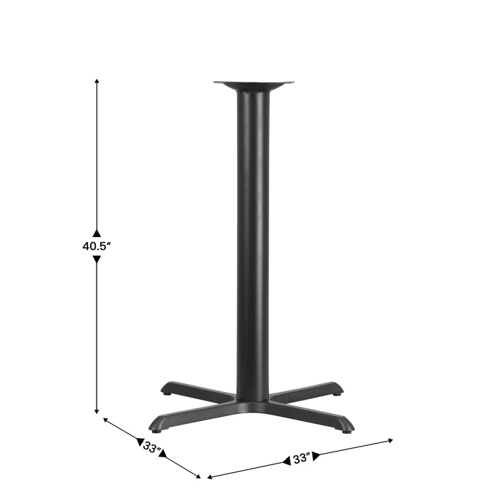 Black 33x33 Bar Height X-Base