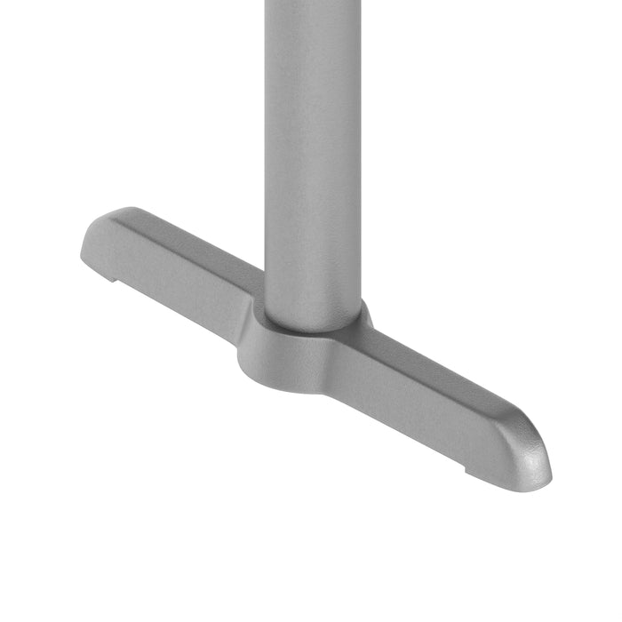 5"x22" Silver T-Base w/ Column