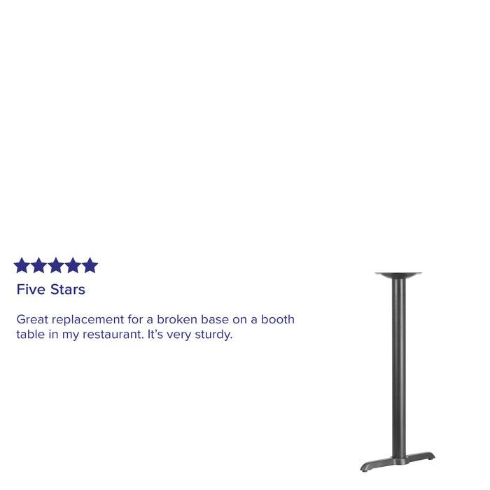Black 5x22 Bar Height T-Base
