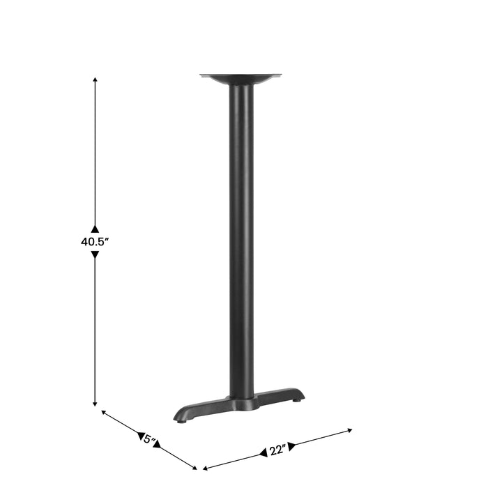Black 5x22 Bar Height T-Base
