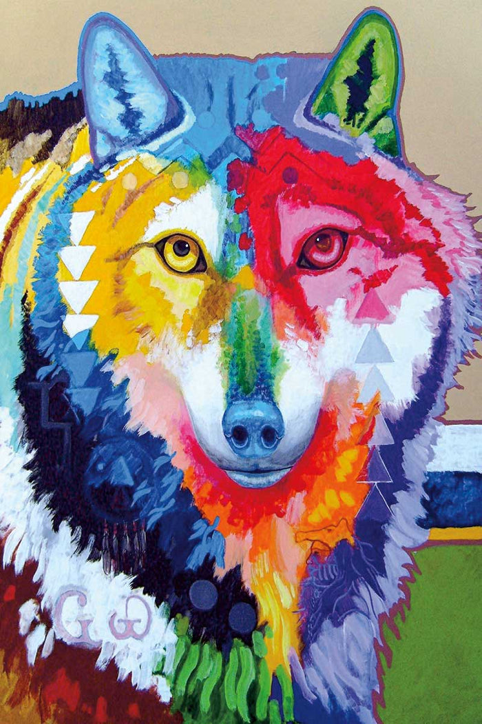 Big Wolf indigenous art gift by John Balloue Canada