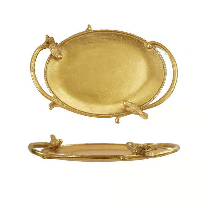 Bird Accent Gold Tray