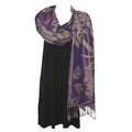 Blossoms & Hummingbird indigenous art shawl by Simone Diamond Canada
