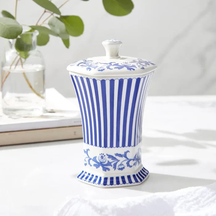 Blue Italian Steccato Mini Vase