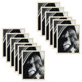 BOGO Pack of 12, 11x14 White/Natural Picture Frame with Real Glass