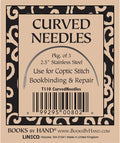 Books by Hand Curved Bookbinder's Needles 2.5 inch (full length)