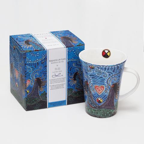 Breath of Life indigenous art mug by Leah Dorion Canada