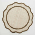 Brown Scalloped Woven Placemat | Set of 4