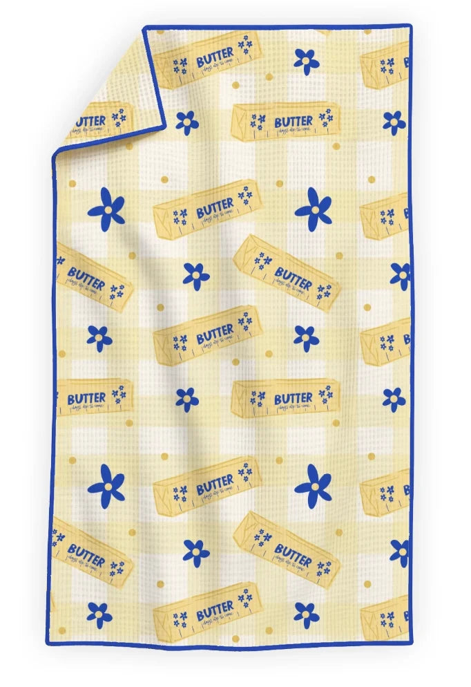 Butter Microfiber Tea Towel