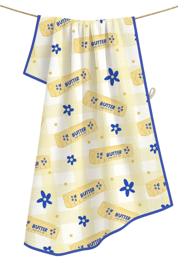 Butter Microfiber Tea Towel