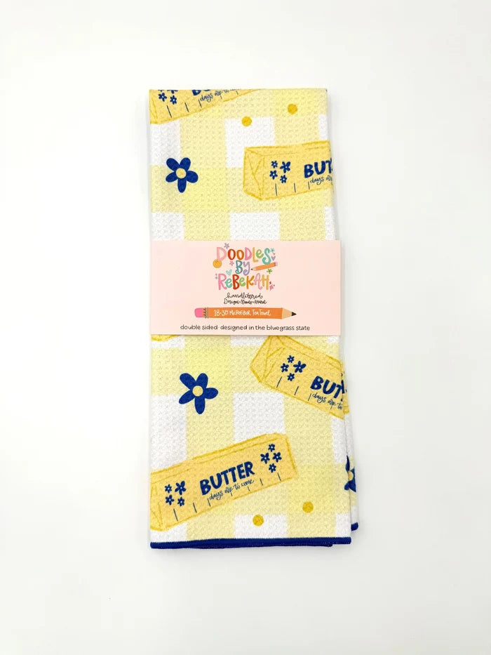 Butter Microfiber Tea Towel