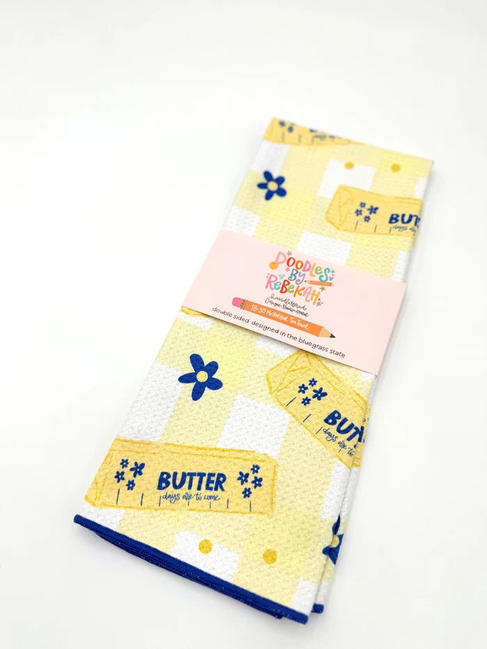 Butter Microfiber Tea Towel