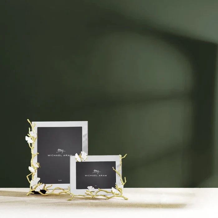 Butterfly Ginkgo Gold Reflective 4x6 Frame