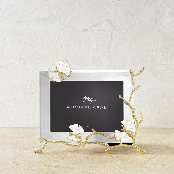 Butterfly Ginkgo Gold Reflective 5x7 Frame