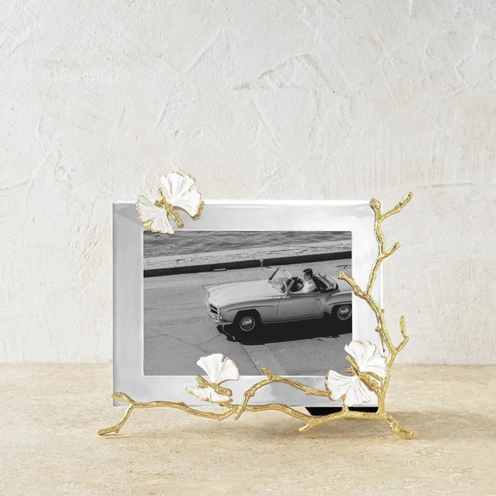 Butterfly Ginkgo Gold Reflective 5x7 Frame