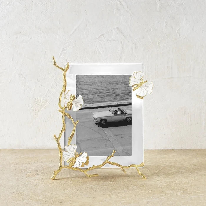 Butterfly Ginkgo Gold Reflective 5x7 Frame