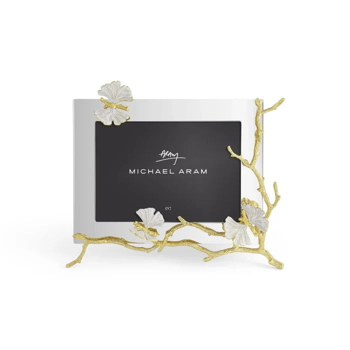 Butterfly Ginkgo Gold Reflective 5x7 Frame
