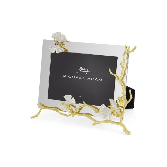 Butterfly Ginkgo Gold Reflective 5x7 Frame