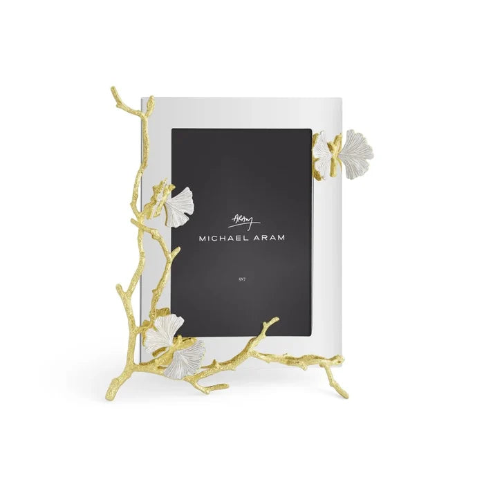 Butterfly Ginkgo Gold Reflective 5x7 Frame