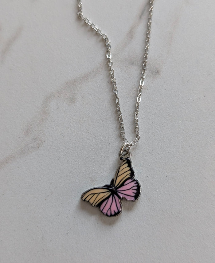 Butterfly necklace with 18 inch chain indigenous art gift by Canadian Fashion & Home Decor Boutique Canada