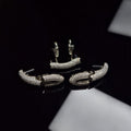 C Decor Micropave Diamonds Bead Set - Silver