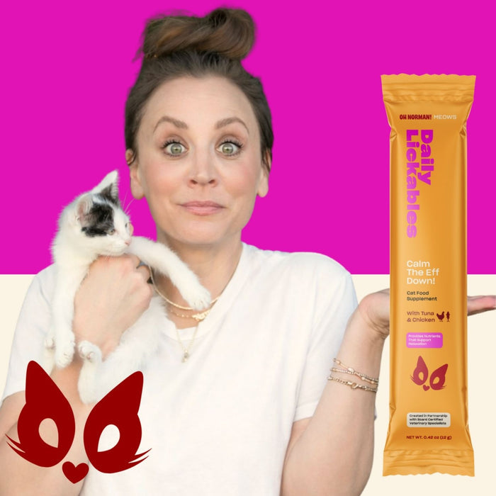 Kaley Cuoco with Cat Daily Lickable