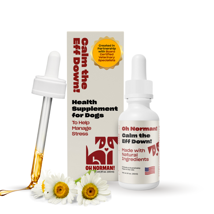 Calm the Eff Down!;Oh Normant;Multi-Supplement for Dogs;To Help Manage Stress & Anxiety;Made With Natural Ingredients