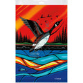 Canadian Geese in Flight Bagged Poster