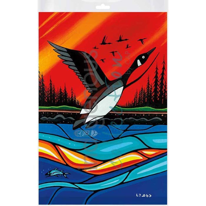 Canadian Geese in Flight Bagged Poster
