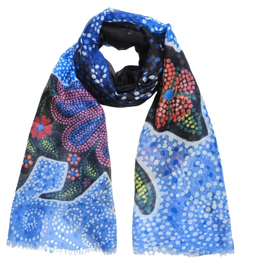 Celestial Bear indigenous art shawl by Kim McDonough Canada