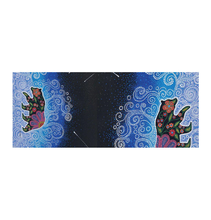 Celestial Bear indigenous art shawl by Kim McDonough Canada